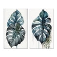 thumbnail image 2 of Designart "Artistic Rendering of a Philodendron Leaf I" Floral Wall Art Set Of 2 - Green Floral Wall Decor Set Of 2, 2 of 7