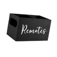 thumbnail image 4 of Soporte para control remoto, soporte de madera para control remoto de TV con 2 ranuras, organizador retro para Negro, 4 of 9