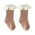 thumbnail image 1 of Baby Girls Cute Lace Ruffle Socks Infant Girl Middle Hose Frilly Socks Soft Non-Slip Stockings Toddlers Tutu Socks, 1 of 9