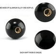 thumbnail image 4 of Round Ball Shift Knob Universal Gear Shift Knob 5 6 Speed for Manual Automatic Vehicles with Adapters (Pure Black), 4 of 12