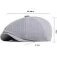 thumbnail image 2 of CoCopeaunts Newsboy Hats for Men Solid Plain Flat Cap Vintage Artist Painter Ivy Hat Octagonal Newsboy Cap Retro Beret Hat, 2 of 7