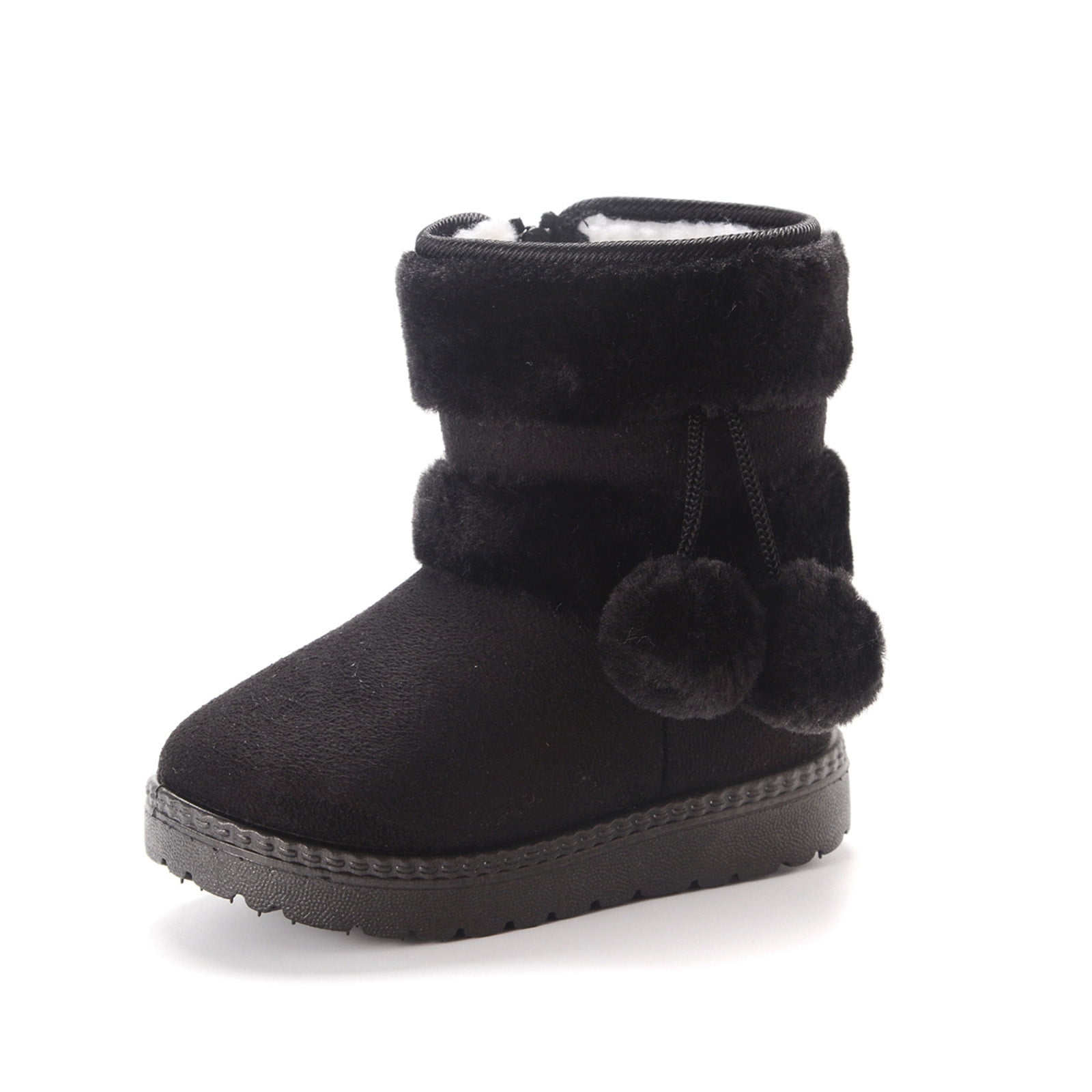 Black fur boots for toddlers best sale