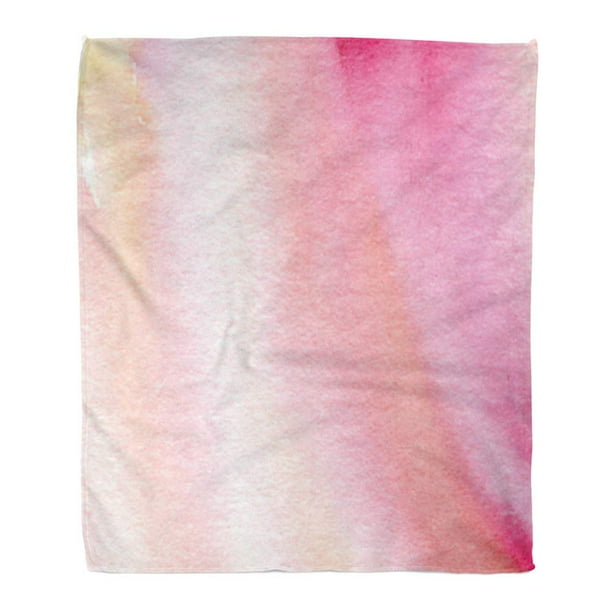 ashleigh throw blanket warm cozy print flannel colorful artistic watercolor orange pink white wet brush strokes smudges comfortable soft for bed sofa and couch 58x80 inches walmart com walmart com walmart