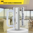 thumbnail image 3 of Sliding Glass Door 8.5" Handle Set Replacement - 3-15/16" Hole Spacing, Corrosion Resistant, Aluminum Alloy - Fix and Replace Patio Door Handles - Offset Latch, 3 of 11