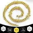 thumbnail image 4 of ChainsHouse Gold Plated Barbed Wire Necklaces for Men Women Punk Thorns Chain Necklace 9mm Width Chunky Chains Jewelry Gift, 20 inch, 4 of 10