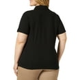 thumbnail image 2 of Lee Riders Women's Plus Size Short Sleeve Knit Everyday Essential Polo Shirt, 2 of 4