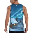 thumbnail image 3 of Haiem Mountain Cottage In Snow Men Workout Tank Top Gym Bodybuilding Sleeveless Muscle T Shirts Athletic Tank Breathable Workout Shirt-XX-Large, 3 of 9