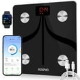 thumbnail image 1 of Báscula inteligente RENPHO para peso corporal, báscula de baño digital recargable por USB-C, monitor electrónico de composición corporal de 13" con aplicación para smartphone, 170 kg, color negro, Eli, 1 of 5
