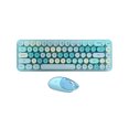 thumbnail image 1 of MOFII Wireless Keyboard Mouse Set Ergonomic Waterproof Mixed Color Touch 68 Key 2.4G PC Computer Keyboard Mice Combos for Office - Blue, 1 of 5