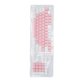 thumbnail image 3 of 104 Uds. Tapas de teclado mecánicas PBT retroiluminadas translúcidas estables y duraderas de dos tonos (rosa y blanco), 3 of 5