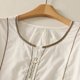 thumbnail image 5 of Vestidos Casuales Para Mujer, Blusas De Mujer De Moda Blusa de moda para mujer con botones bordados de lino sintético y cuello redondo y manga corta, 5 of 9