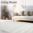 thumbnail image 2 of ODIKA 5'x7' Machine Washable Non-Slip Area Rug, Sleek Welcome Absorbent Non Slip Indoor Floor Profile High Traffic Rug, White, 103668, 2 of 7