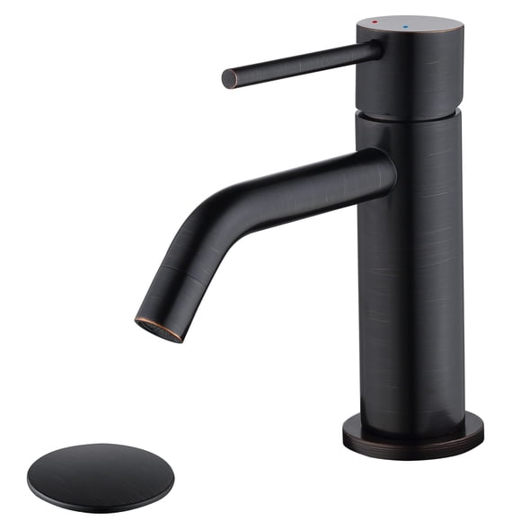 Grifo de baño JXMMP de bronce frotado con aceite de una sola manija