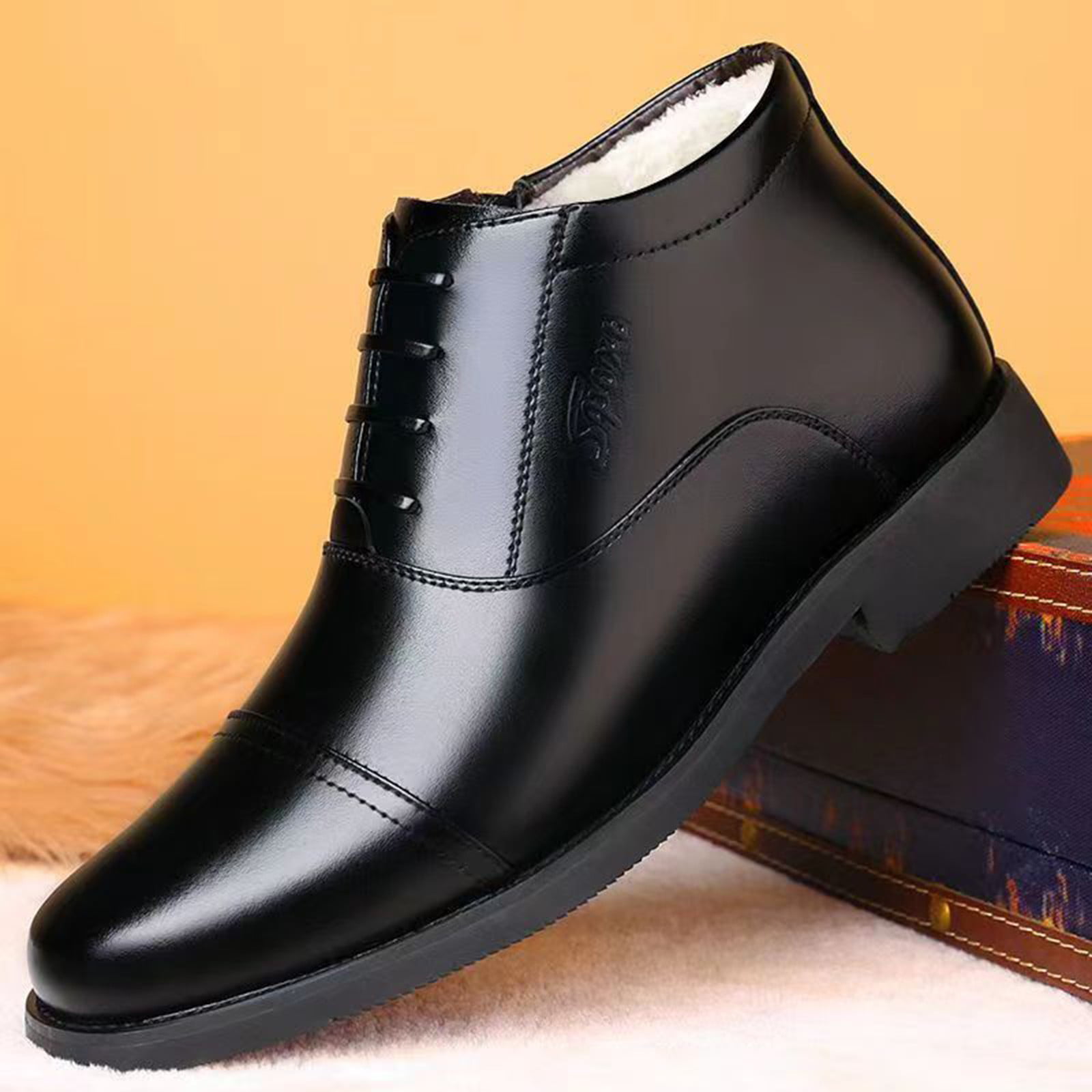 MF-MEN'S SLIP ON ROUND TOE FORMAL BLACK SHOES WITH HIGH QUALITY | Lazada PH