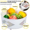 thumbnail image 6 of AQMD 5-Tier Rotating Kitchen Cart with 360° Wheels & Adjustable Mesh Baskets - Versatile Storage for Fruits, Veggies, 6 of 10