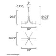 thumbnail image 4 of 21526SN Maxim Lighting Lyndon-6 Light Chandelier-28 Inches wide by 26.5 inches high-Satin Nickel Finish    -Traditional Installation, 4 of 5