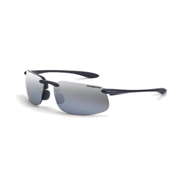 2123 Silv.Mir/Shiny Blk Safety Glasseses4-Crossfire, Radians Inc., EACH, EA, Adj