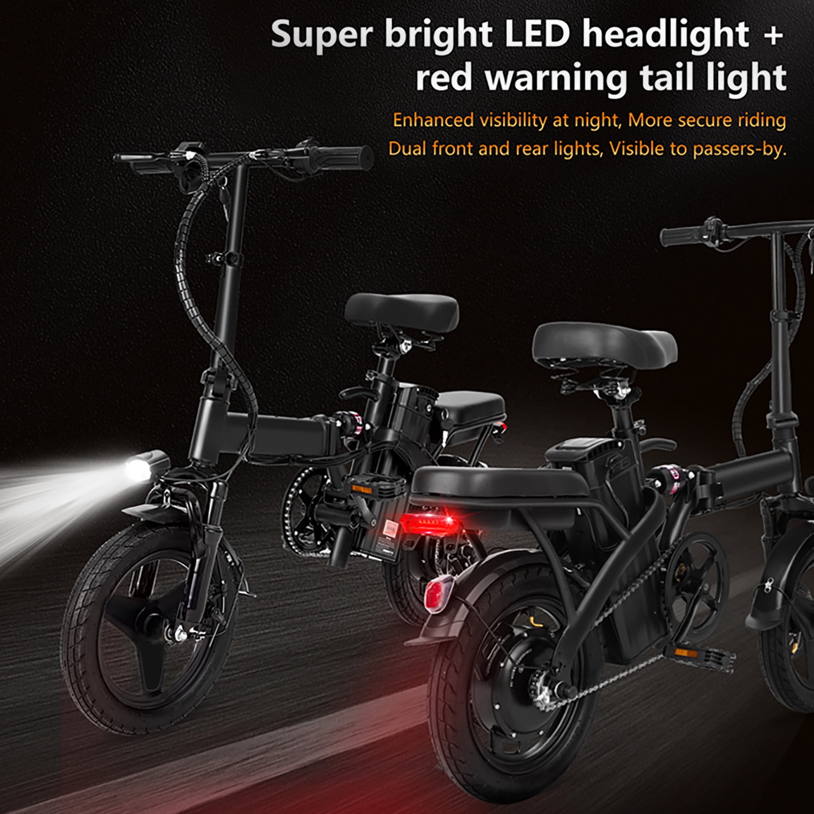 BroPath Electric Bike for Adults, Ebike, Electric Bicycle with 576WH Removable Battery,14" Folding Ebike, 21MPH,20+ Miles(MAX),500W High Motor,Multi-Shock Absorption,Commuting Mini E Bikes,UL2849