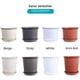 thumbnail image 2 of Maceta de plástico de resina de estilo cerámico, alta y baja, extra grande, con forma de rábano verde grueso, redonda, con bandeja, oferta especial, 2 of 6