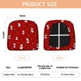 thumbnail image 3 of Red Christmas Snowman Seat Covers for Dining Room Chairs Set Of 4,Stretch Printed Washable Chair Seat Cover with Elastic Ties and Button,Removable Waterproof Couch Cushion Covers, 3 of 6