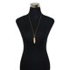 thumbnail image 3 of Colgante de pluma dorada con collar de cadena, collar largo gitano para mujeres, hombres, unisex TUNC Sencillez, 3 of 3