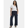 thumbnail image 5 of Time and Tru Women's and Women's Plus Cotton Double Cloth Cargo Pants, Sizes XS-4X, 5 of 5