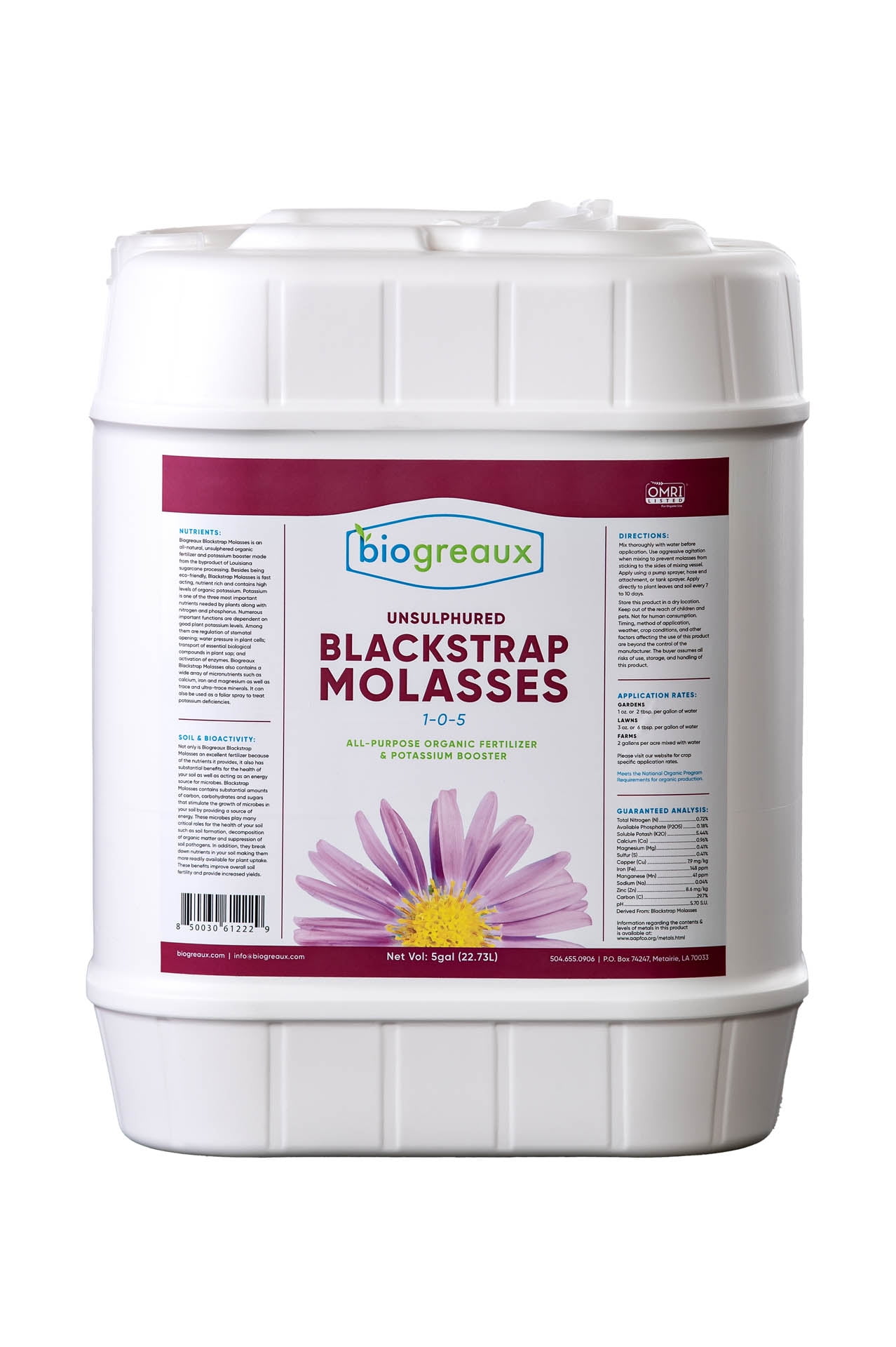 Biogreaux Blackstrap Molasses All Purpose Organic Fertilizer and