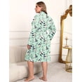 thumbnail image 5 of Ekouaer Plus Size Robes for Women Lightweight Bathrobe V Neck Kimono Loungewear Soft Maternity Robes with Pockets, 5 of 6