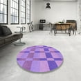 thumbnail image 4 of Ahgly Company Machine Washable Indoor Rectangle Transitional Violet Purple Area Rugs, 2' x 3', 4 of 7