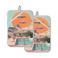 thumbnail image 7 of Yayeee Pot Holders Kitchen Heat Resistant with Pocket 7"x9.8" Cotton Oven Cooking Hot Pads, Retro UFO, 7 of 7