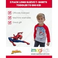 thumbnail image 3 of Marvel Spider-Man Toddler Boys 2 Pack Long Sleeve T-Shirts Toddler to Big Kid, 3 of 5