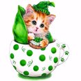 thumbnail image 3 of Cuadros Decorativos 5D DIY parte especial en forma de taladro Rhinestone diamante pintura gato en taza trabajo hecho a mano Ndcxsfigh Nuevos Originales, 3 of 9