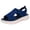Blue, variant on Women's Orthopedic Walking Shoes Platform Sandals Sparkly Rhinestone Stretch Mesh Slip on Casual Open Toe Athletic Tennis Shoes Grey Size 8.5