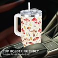 thumbnail image 3 of Mushroom Tumbler 40 Oz, Mushroom Gifts for Women, Mushroom Coffee Cup Travel Mug Water Bottle, Mushroom Gifts for Mushroom Lovers, Mushroom Accessories Stuff Thing 40 Oz Tumbler with Handle and Straw, 3 of 6