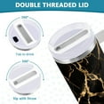 thumbnail image 5 of Luxury Black Gold Marble 40 oz Tumbler with Handle and Straw Lid Vacuum Insulated Cup Leak-Proof for Water Iced Tea Coffee, 5 of 9