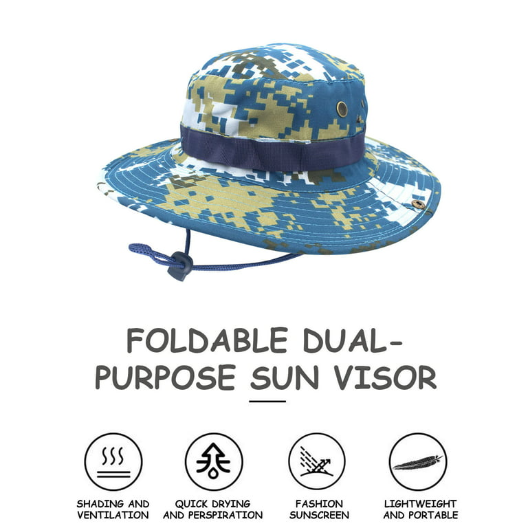 Mchoice Sun Bucket Hat for Men and Women, Breathable Wide Brim Sun  Protection Beach Sun Hat, Outdoor Camouflage Safari Cap for Travel Fishing  Hiking