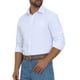 thumbnail image 4 of Camisas de vestir de rayas INSPIRE CHIC para hombres, de manga larga, con botones, en color púrpura y blanco, 4 of 5