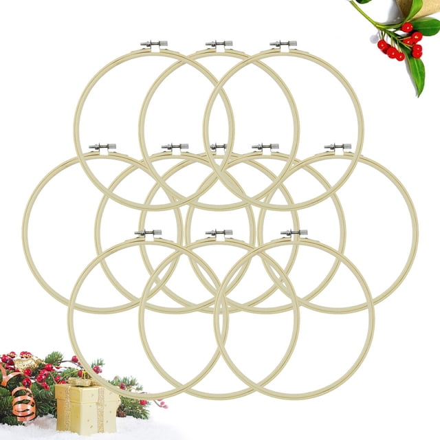 WHAMVOX 12PCS Quilting Embroidery Frame in for Cross Stitch Lovers with Adjustable Style