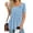 Sky Blue Floral, variant on Fantaslook Dressy Blouses for Women Pleated Short Sleeve Tunic Tops Casual Floral Shirts