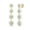 White, variant on Bob Mackie Jewelry Gold over Brass Cubic Zirconia Turquoise Enamel Dangle Earrings