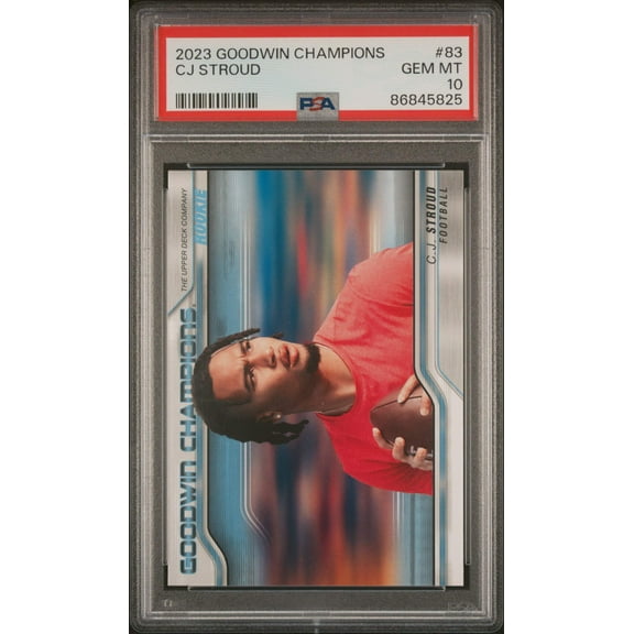 Graded 2023 Upper Deck Goodwin Champions CJ Stroud #83 Rookie RC Football Card PSA 10 Gem Mint