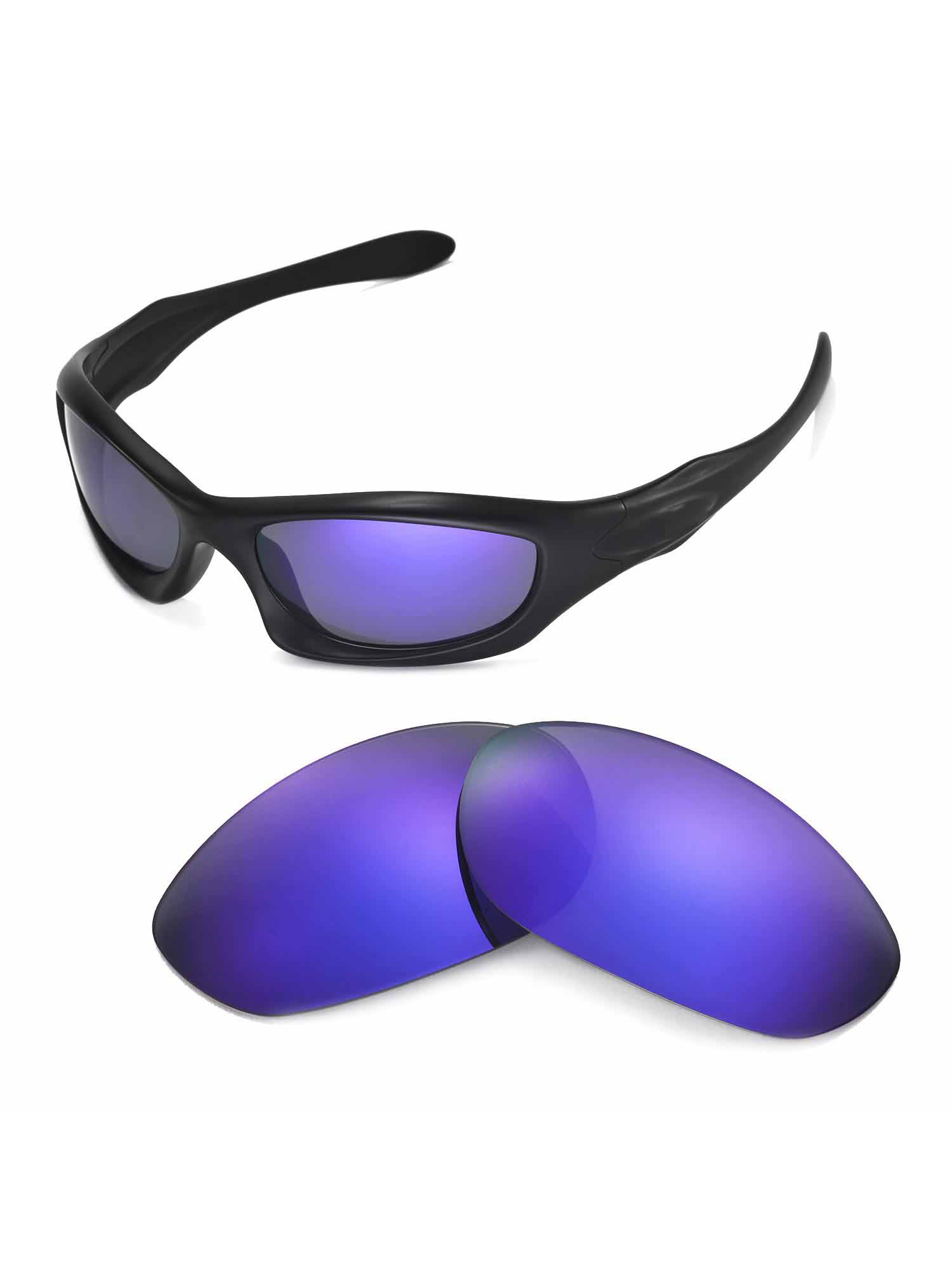 Walleva Purple Polarized Replacement Lenses For Oakley Monster Dog  Sunglasses