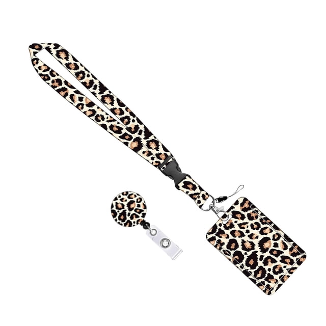 Cordón para portatarjetas de identificación con clip, llavero, cuerda para colgar, hebilla para tirar, funda para tarjetas, cuello estiloF