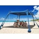 thumbnail image 1 of Osoeri Tienda de campaña de playa, refugio solar para acampar UPF50+ con 8 sacos de arena, palas de arena, estacas de tierra y postes de estabilidad, toldo de playa con sombra al aire libre para viaje, 1 of 5