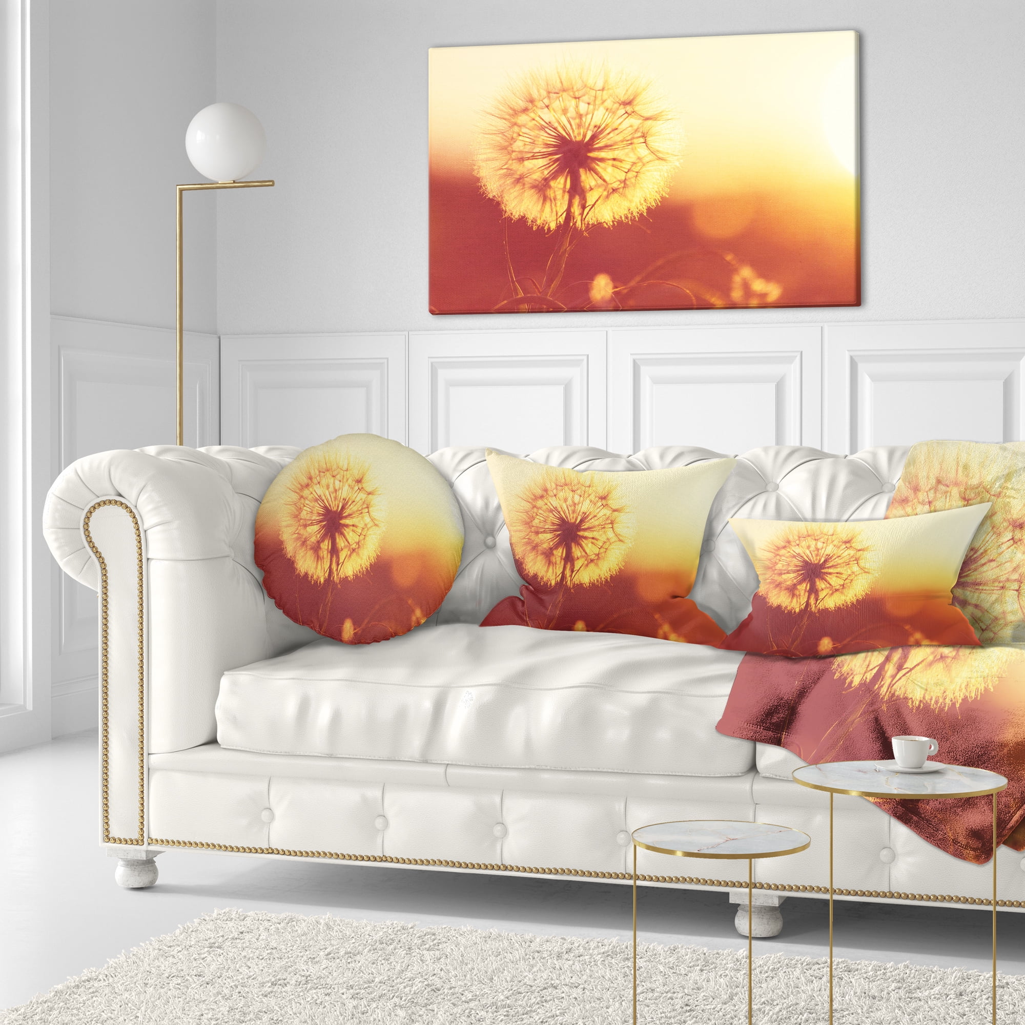 Designart 12" x 20" Brown Polyester Throw Pillow