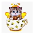 thumbnail image 1 of Gato de dibujos animados DIY 5D diamante pintura de decoración púrpura Amarillo Sunnimix Kit de pintura de diamantes, 1 of 7