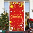 thumbnail image 6 of Nkmbld Christmas Door Cover Decoration Christmas Door Panel Decorative Background for Winter Indoor Outside Front Door Banner Farmhouse Party Supplies, 6 of 9