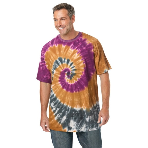 KingSize Men's Big & Tall Lightweight Tie-Dye Crewneck Tee