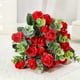 thumbnail image 5 of Ramo Artificial de Rosas Rojas, Flores Simuladas, Decoración del Hogar, 5 of 6