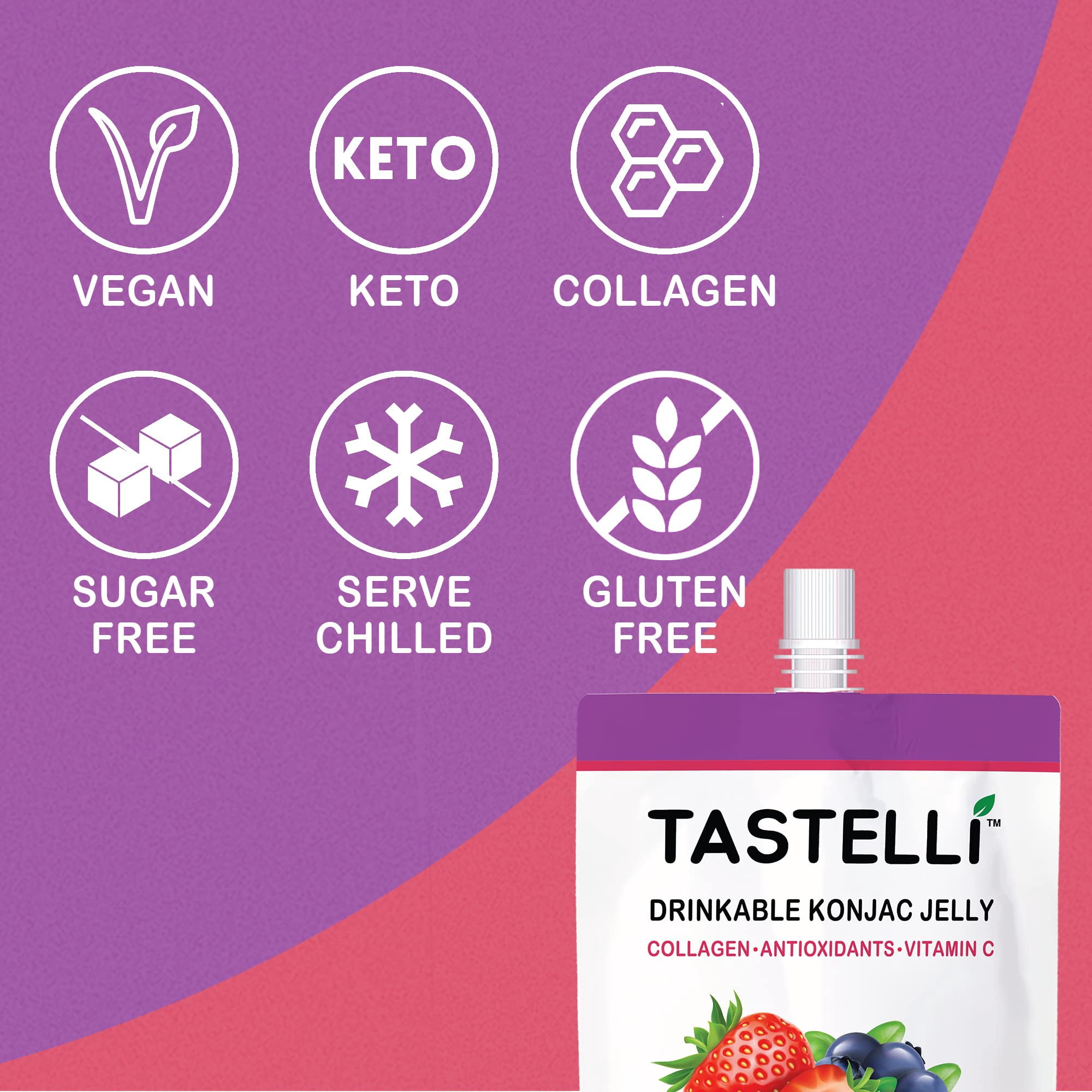 Tastelli Double Berry Jelly 5.07 fl oz (Pack Of 10)